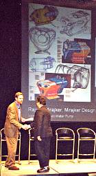 Rajesh Mirajker receiving the iDesign 2002 award